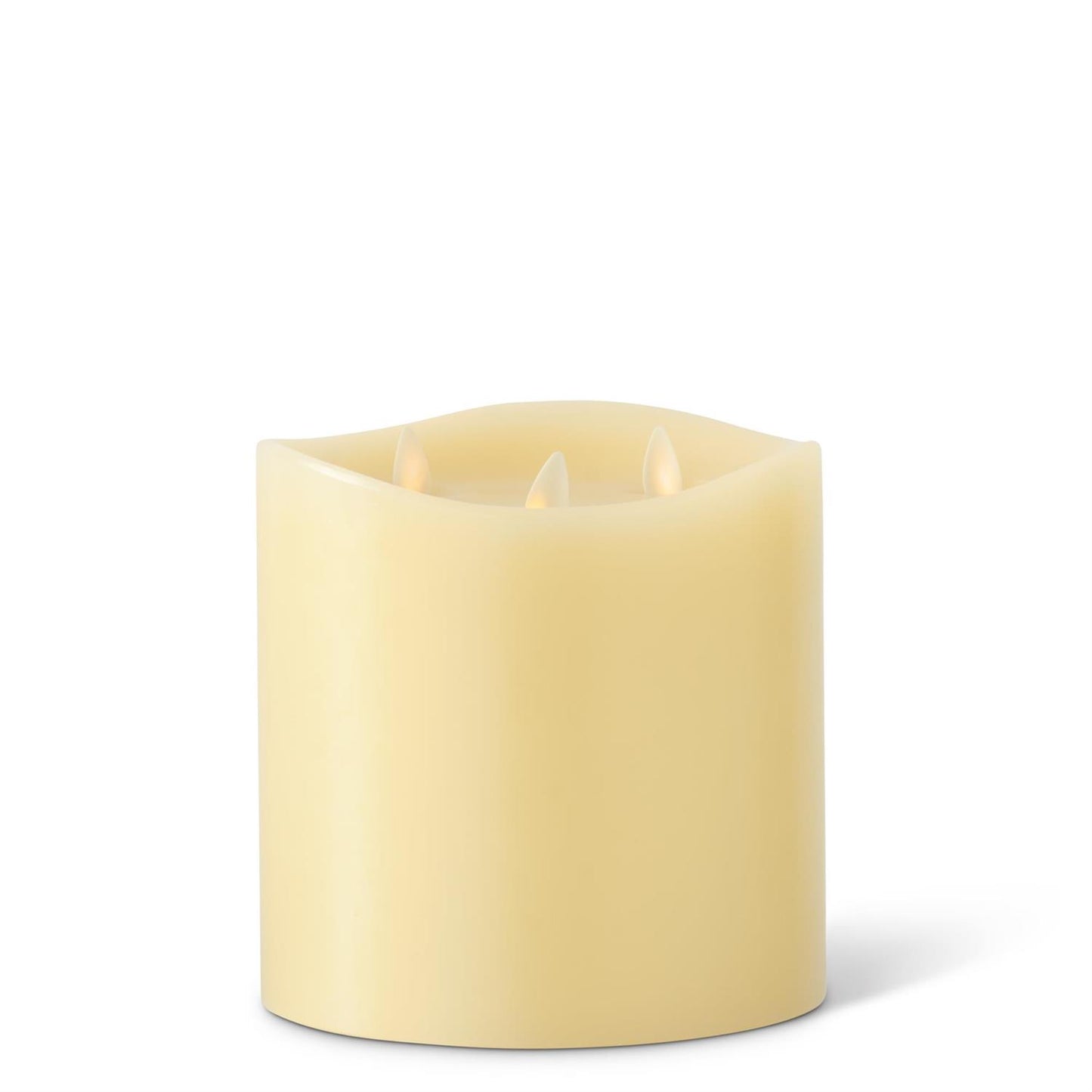 6" Ivory Wax Luminara 3 Flame Pillar Candle