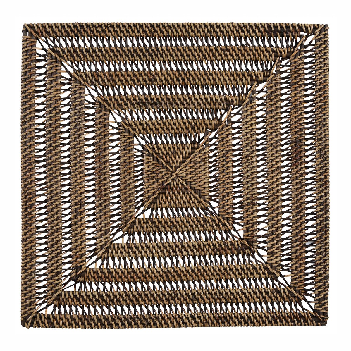 Rattan Square Charger - Rustic