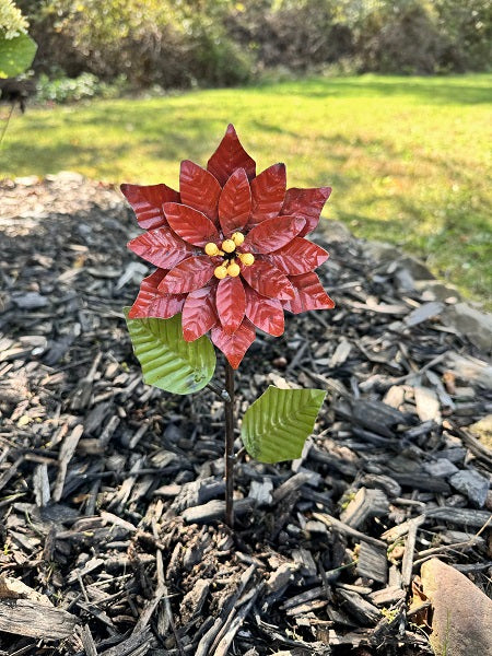 Recycled Metal Poinsettia