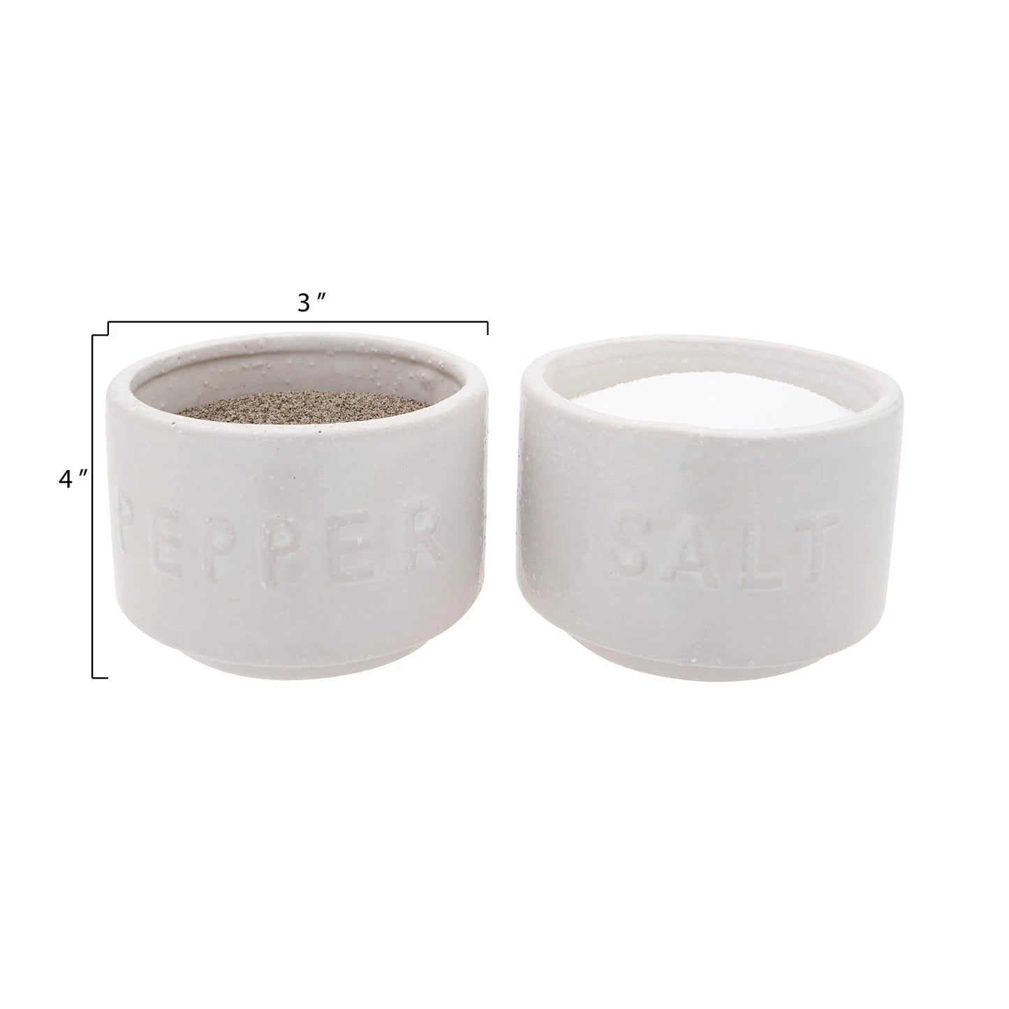 Salt and Pepper Pots w/ Lid, Set
