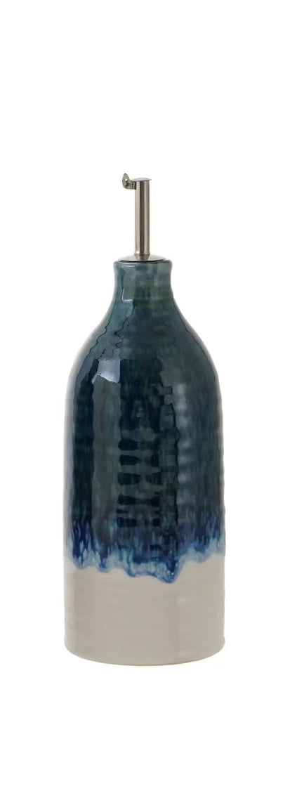 26 oz Stoneware Oil Cruet, 3 colors