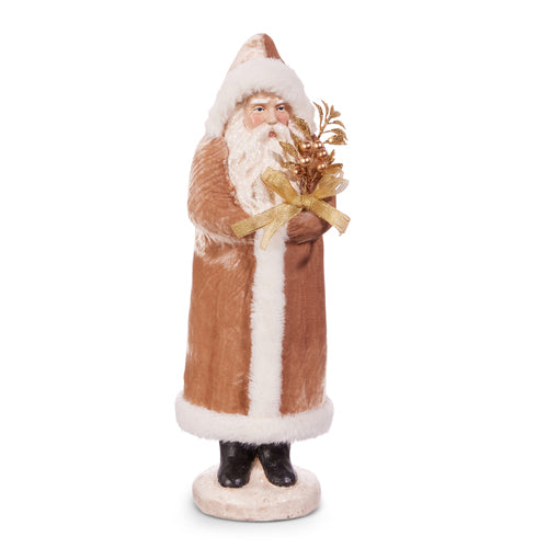 Champagne Hooded Santa, 17.25"