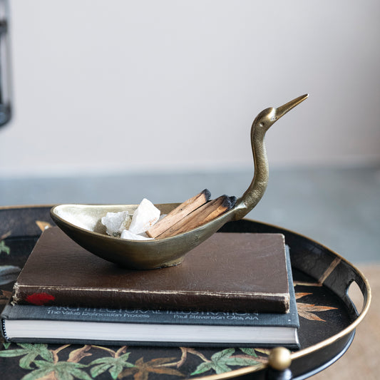 Antique Brass Finish Bird Shaped Bowl