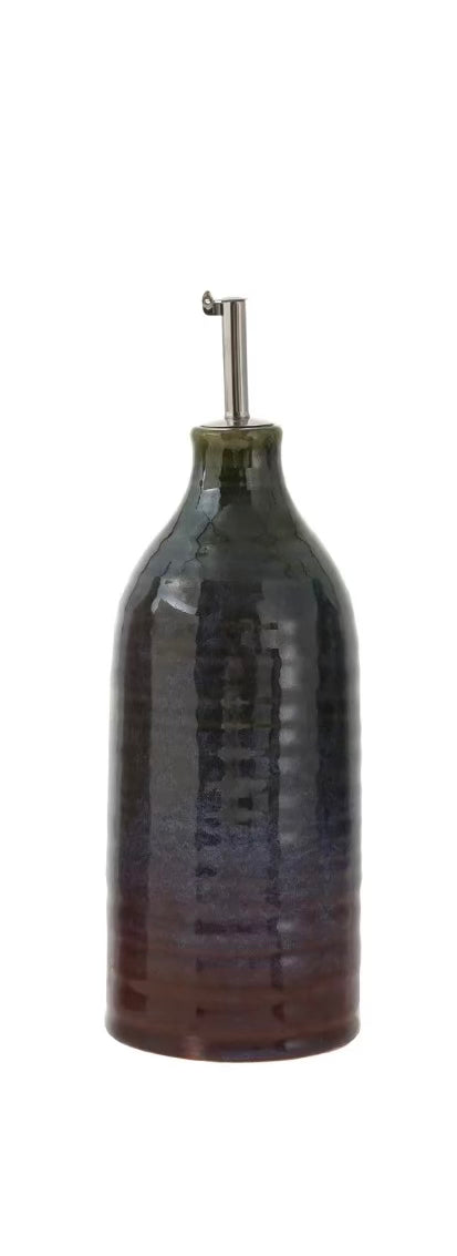26 oz Stoneware Oil Cruet, 3 colors