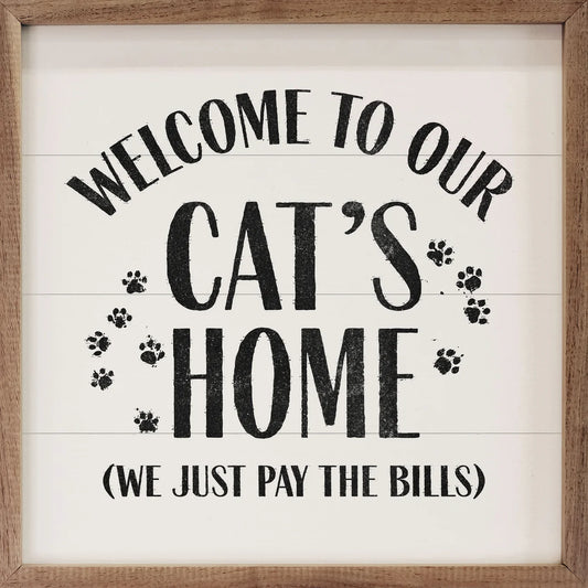 Welcome to Our Cat's Home, White
